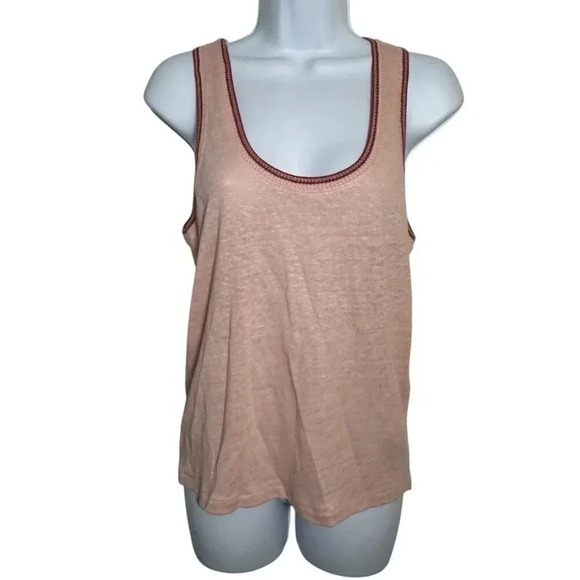 rag & bone 100% linen Knit blush pink tank top womens size Small - Picture 9 of 9